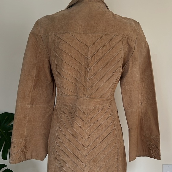 Vintage Boho Patchwork Leather Coat - Picture 5 of 9